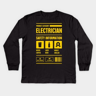 Electrician Safety Information Kids Long Sleeve T-Shirt